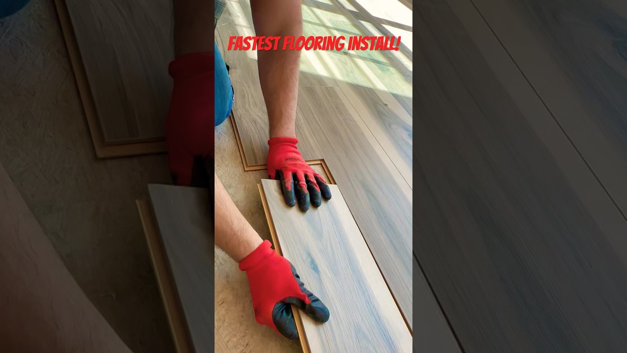 Fastest Laminate Flooring Install You’ll Ever See! #flooring #floor #laminate #diy