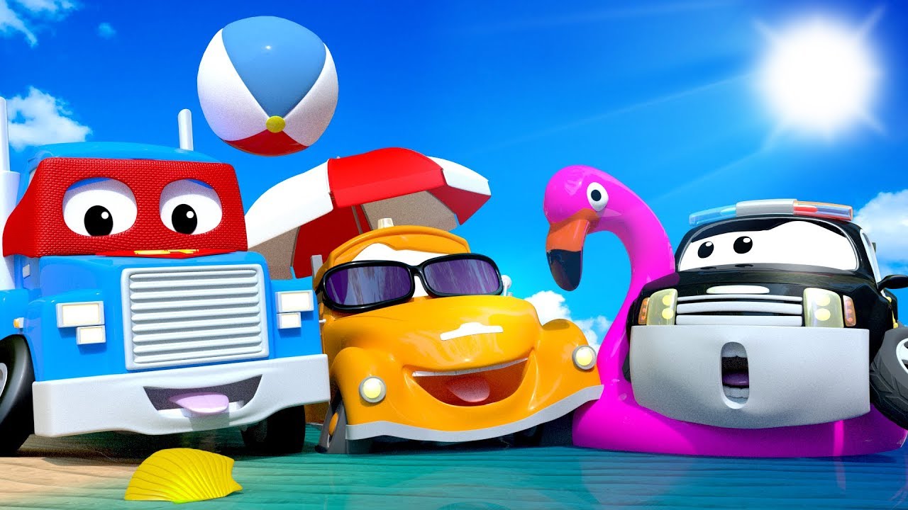 Car City on Holidays - SUMMER COMPILATION - Summer Cartoons for children with Carl, Tom & cie !