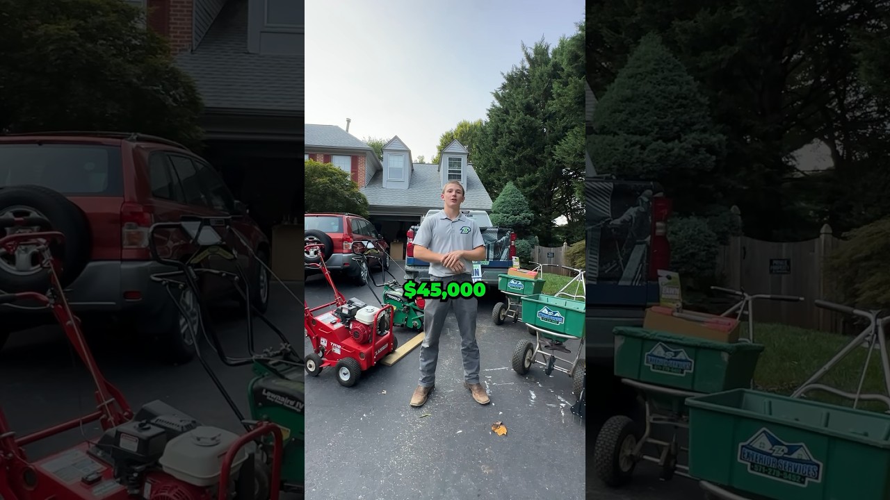 Everything I use to make $45,000 a month landscaping! #entrepreneur