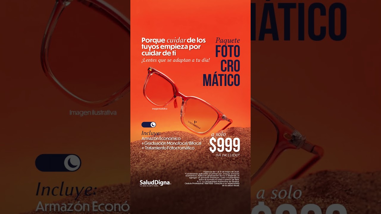 Lentes Fotocromáticos para Mamá. 👓