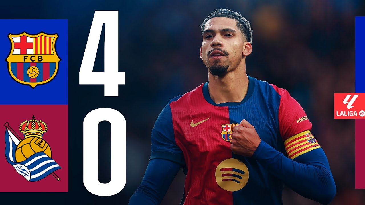 FC BARCELONA 4 vs 0 REAL SOCIEDAD | LALIGA 2024/25 MD26 (WITH COMMENTARY)