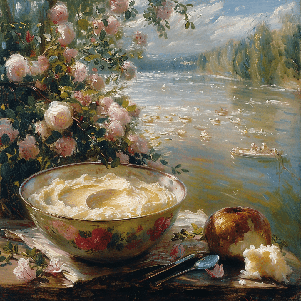 claude monet painting mashed potatoes