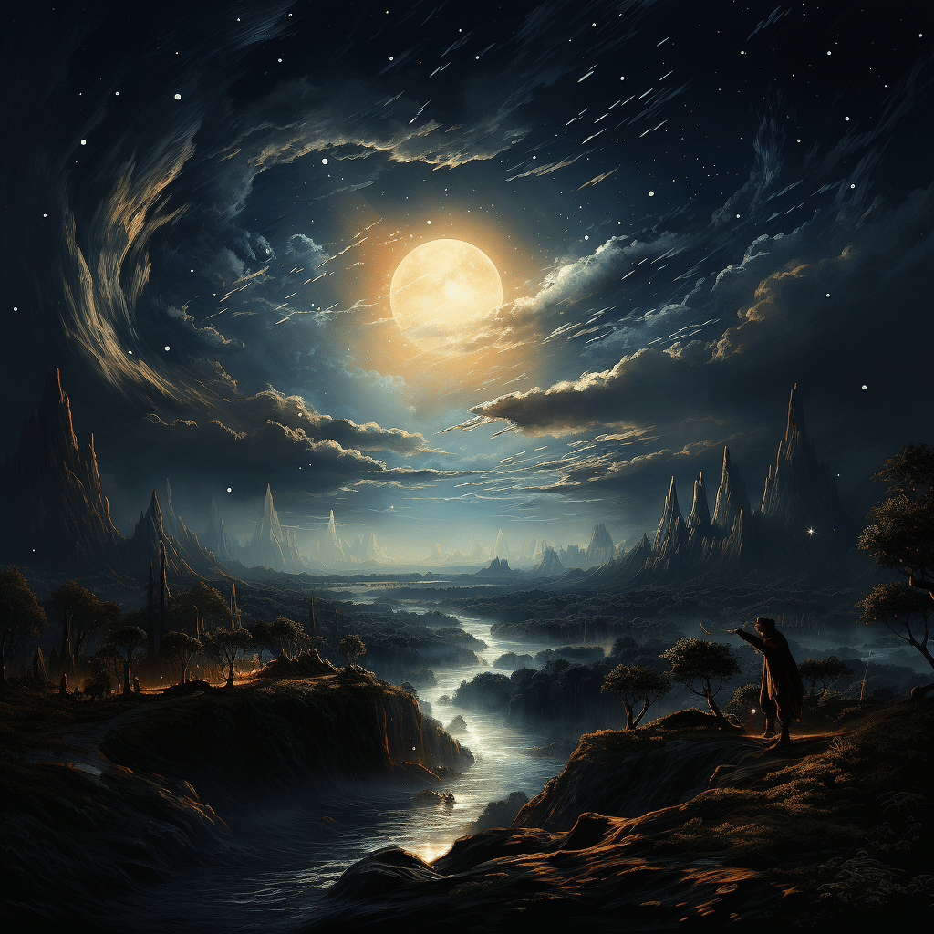 the midnight sky